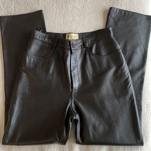 Rem Garson Brown Leather Pants - Size 8